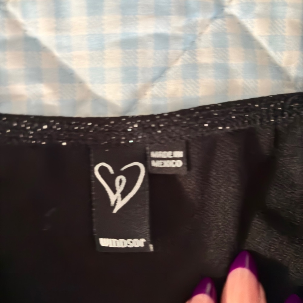 Windsor Sparkling Black Mini Dress